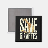Die Giraffen Giraffe Lover gerettet Magnet (Vorderseite/Rückseite)