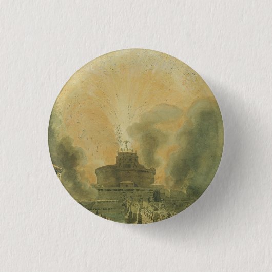 Die Girandola am Castel Sant'Angelo Button (Vorderseite)