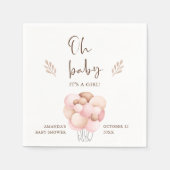 Die Girl Baby-Dusche mit Flying Balloon Serviette (Vorderseite)