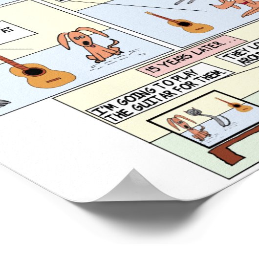 Die Gitarre Poster (Ecke)