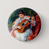Die Gitarrist von Pierre Renoir Button (Vorderseite)