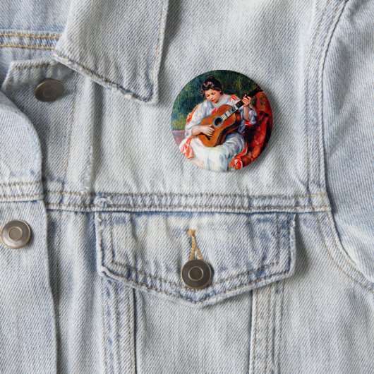Die Gitarrist von Pierre Renoir Button (Beispiel)