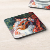 Die Gitarrist von Pierre Renoir Getränkeuntersetzer (Linke Seite)