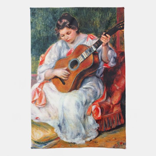 Die Gitarrist von Pierre Renoir Küchentuch (Vertikal)