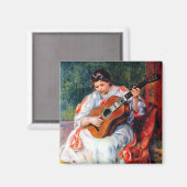 Die Gitarrist von Pierre Renoir Magnet (Vorderseite/Rückseite)