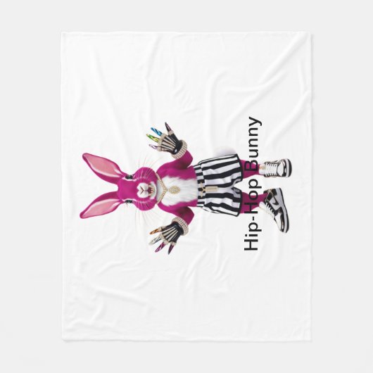 "Die Glam-Kaninchenrevolution" Fleecedecke (Vorderseite)