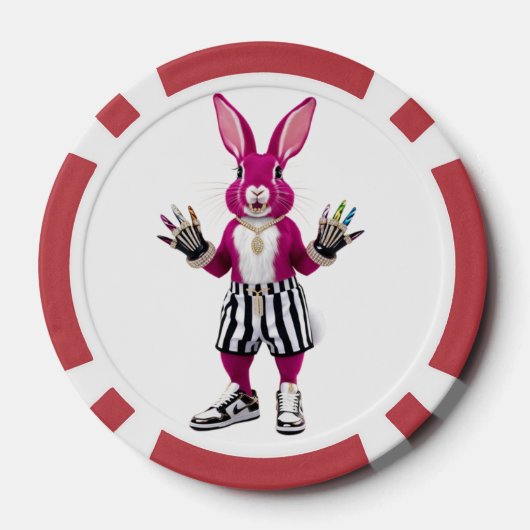 "Die Glam-Kaninchenrevolution" Pokerchips (Rückseite)