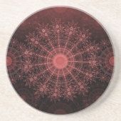 Die glänzende Blume in Rot Getränkeuntersetzer (Vorne)