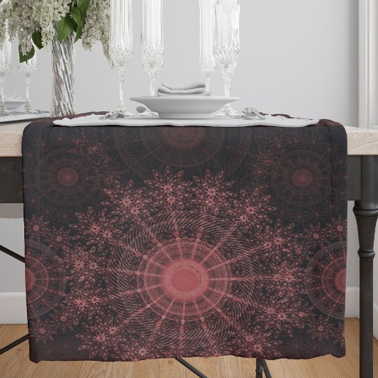 Die glänzende Blume in Rot Kurzer Tischläufer