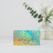 Die glänzende Holographic Opal Business Card Visitenkarte (Stehend Vorderseite)