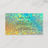 Die glänzende Holographic Opal Business Card Visitenkarte (Rückseite)