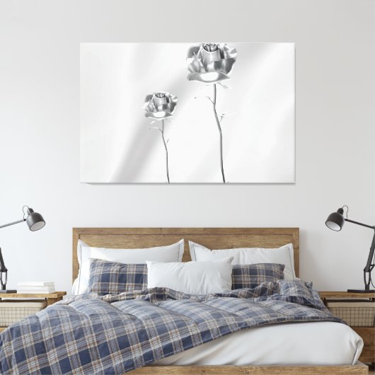Die glänzende Rose Leinwanddruck (Insitu (Schlafzimmer))