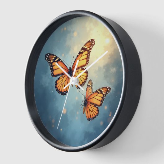 Die glänzende Schmetterlingswache Uhr (Winkel)