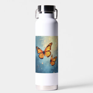 Die glänzenden Schmetterlingsflaschen Wasser Trinkflasche