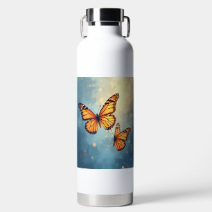 Die glänzenden Schmetterlingsflaschen Wasser Trinkflasche