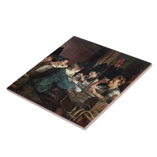 Die Glasgebläse, 1883 (Öl auf Leinwand) Fliese (Seite)