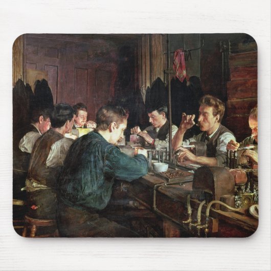 Die Glasgebläse, 1883 (Öl auf Leinwand) Mousepad (Vorne)