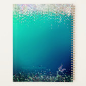 Die glatte, aquamarine metallische Monogram Planer (Rückseite)