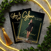 Die glatte Zukunft ist der glänzende Gelbe Neonneb Folieneinladung