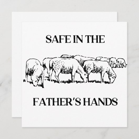 Die Glaubensbibel des Vaters ist sicher in der Han Einladung (Vorne/Hinten)