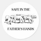Die Glaubensbibel des Vaters ist sicher in der Han Runder Aufkleber (Vorderseite)