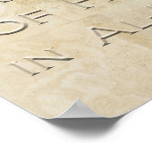 Die Glaubenssätze in Travertin Stone Poster (Ecke)