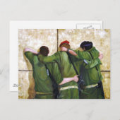 Die Gläubigen, die Mauer malen wollen Postkarte (Vorne/Hinten)