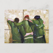 Die Gläubigen, die Mauer malen wollen Postkarte (Vorderseite)