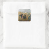 Die Gleaners, 1857 Quadratischer Aufkleber (Tasche)