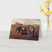 Die Gleaners by Millet (beste Qualität) Karte (Gelbe Blume)