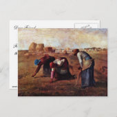 Die Gleaners by Millet (beste Qualität) Postkarte (Vorne/Hinten)