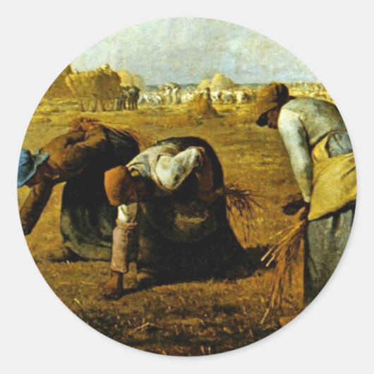 Die Gleaners, von der Mühle (beste Qualität) Runder Aufkleber (Vorderseite)