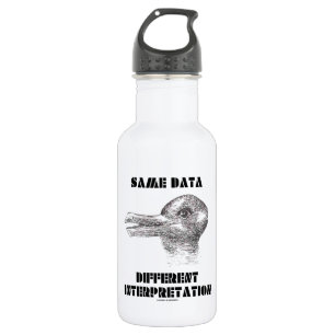 Die gleiche Daten-unterschiedliche Interpretation Edelstahlflasche