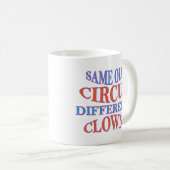 DIE GLEICHEN ALTER ZIRKUS-VERSCHIEDENEN CLOWNS KAFFEETASSE (VorderseiteRechts)