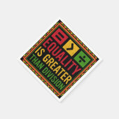 Die Gleichheit ist größer als die Mathematikgeschi Serviette (Ecke)