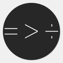 Die Gleichheit ist größer als die schwarze Unterte