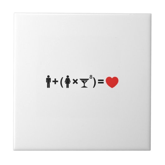 Die Gleichung der Liebe für Frauen Fliese (Vorderseite)