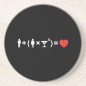 Die Gleichung der Liebe für Frauen Getränkeuntersetzer (Vorne)