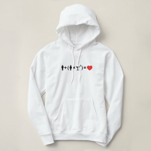 Die Gleichung der Liebe für Frauen Hoodie (Design vorne)