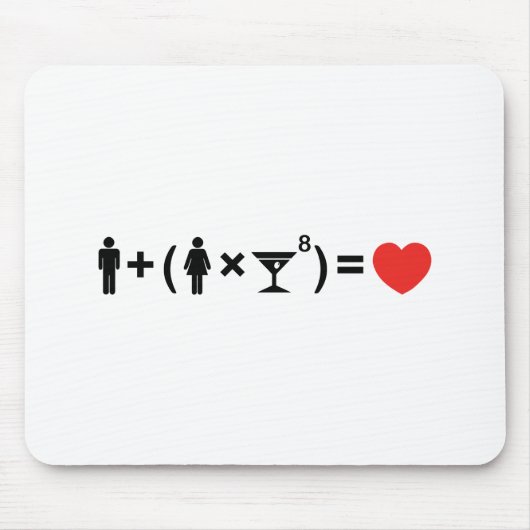 Die Gleichung der Liebe für Frauen Mousepad (Vorne)
