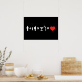 Die Gleichung der Liebe für Frauen Poster (Küche)