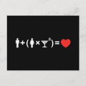 Die Gleichung der Liebe für Frauen Postkarte (Vorderseite)