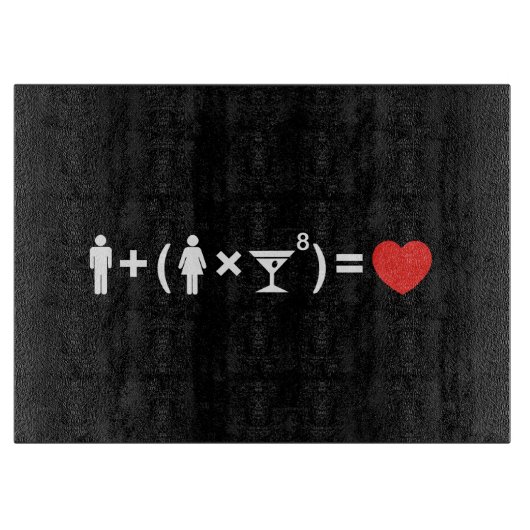 Die Gleichung der Liebe für Frauen Schneidebrett (Vorderseite)