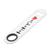 Die Gleichung der Liebe für Frauen Speed Flaschenöffner (Vorderseite Schrägansicht)