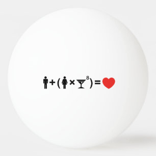 Die Gleichung der Liebe für Frauen Tischtennisball