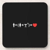 Die Gleichung der Liebe für Frauen Untersetzer (Vorderseite)