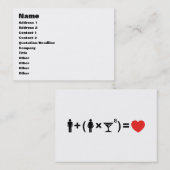 Die Gleichung der Liebe für Frauen Visitenkarte (Vorne/Hinten)