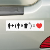 Die Gleichung der Liebe für Männer Autoaufkleber (Auf Auto)