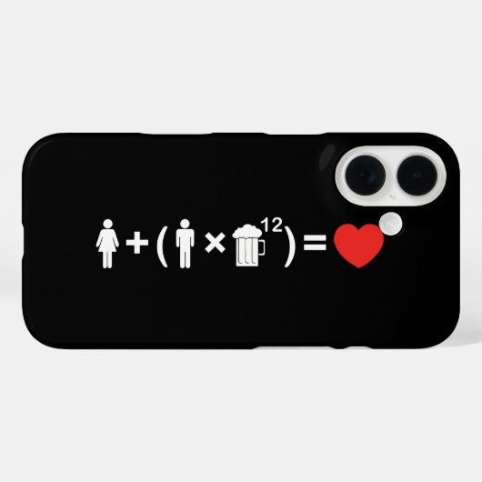 Die Gleichung der Liebe für Männer Case-Mate iPhone Hülle (Rückseite (Horizontal))
