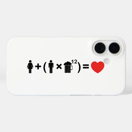 Die Gleichung der Liebe für Männer Case-Mate iPhone Hülle (Rückseite (Horizontal))